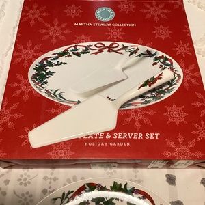 Martha Stewart Holiday Garden - Cake Plate and Server Set